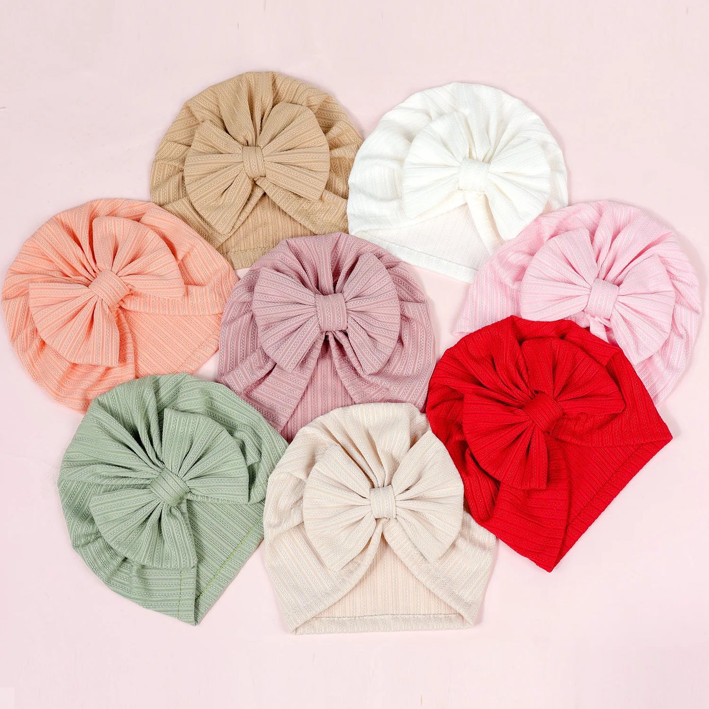 Cute Baby Bow Hat – Soft Turban Beanie for Newborns & Infants