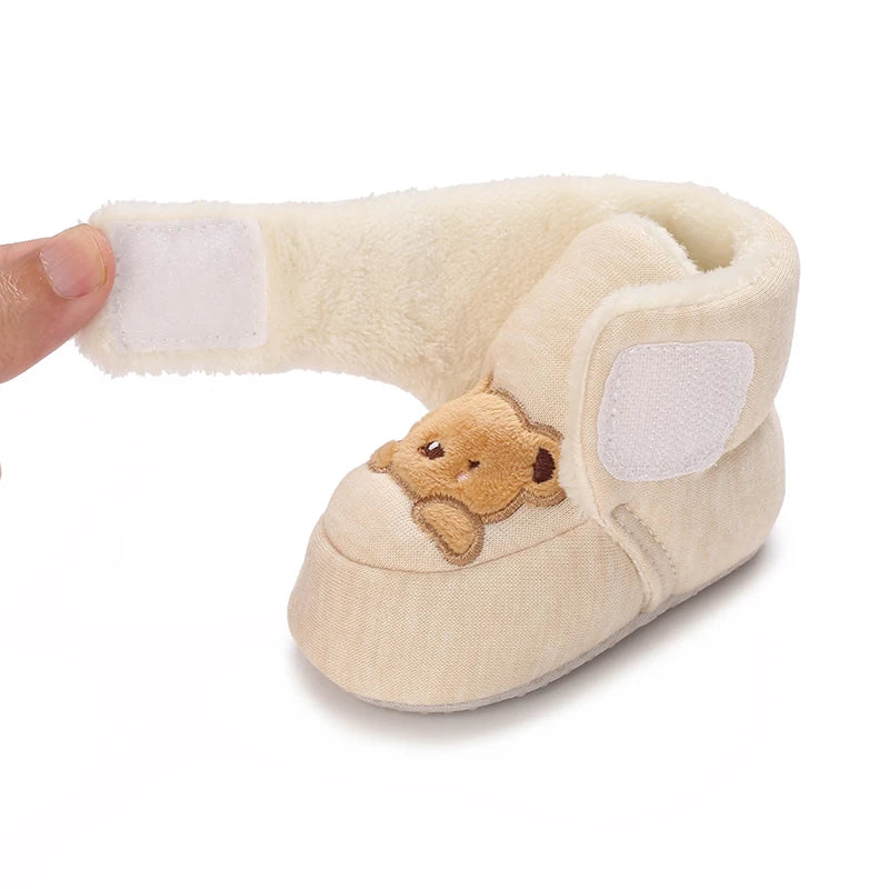 Cute Cartoon Baby First Walker Shoes – Soft Cotton Comfort for Newborns