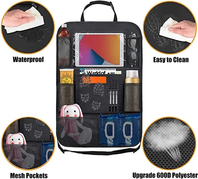 Kick-Proof Car Seat Back Organizer