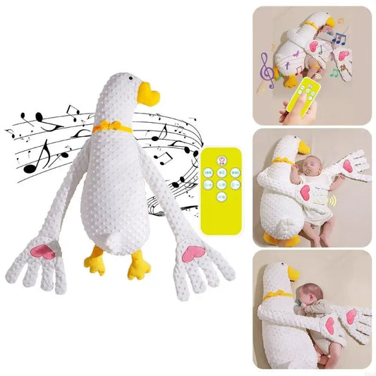 066B Cartoon Baby Exhaust Pillow Toy Soothing Infants Mood without/with Music and Gentle Patting Function for Relaxation