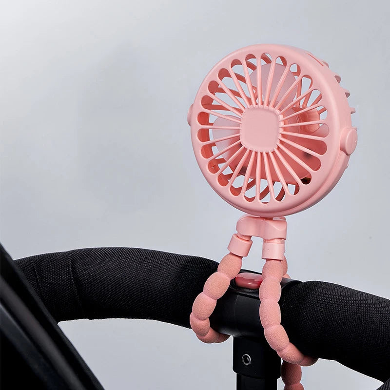 3-Speed Portable Stroller Fan with Light