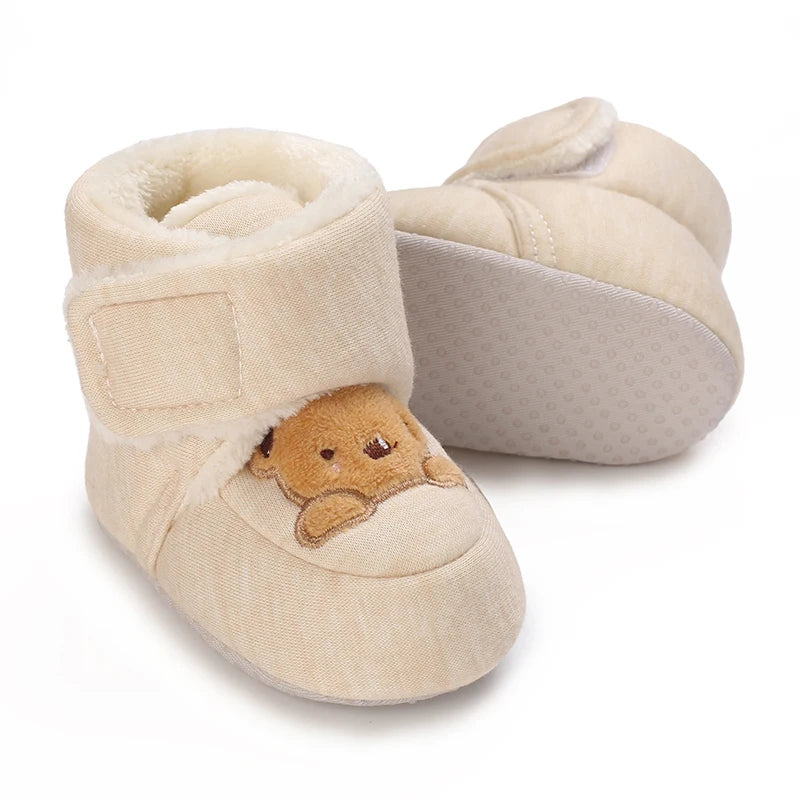 Cute Cartoon Baby First Walker Shoes – Soft Cotton Comfort for Newborns