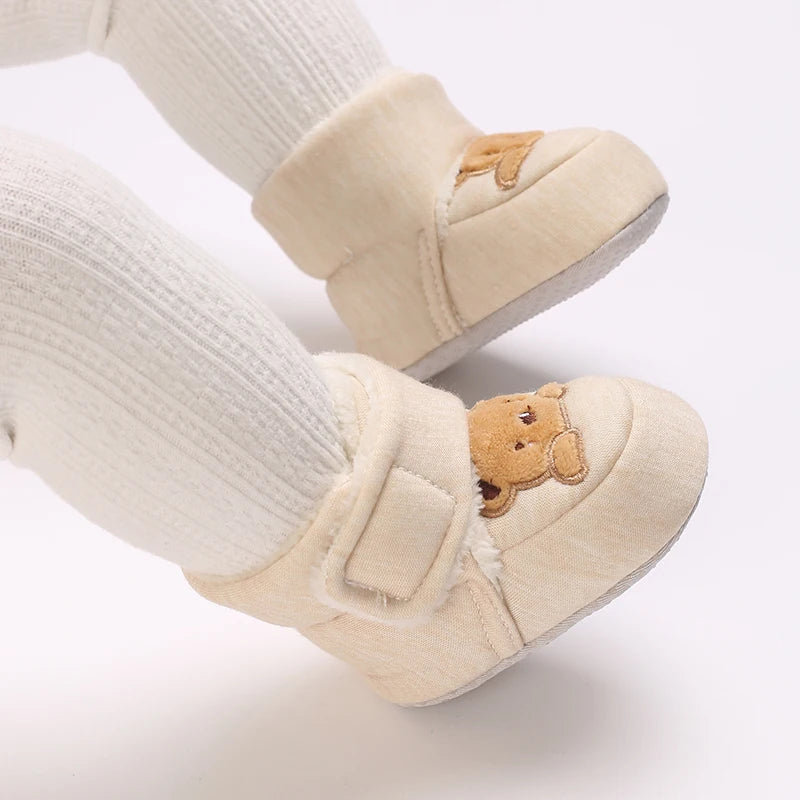 Cute Cartoon Baby First Walker Shoes – Soft Cotton Comfort for Newborns