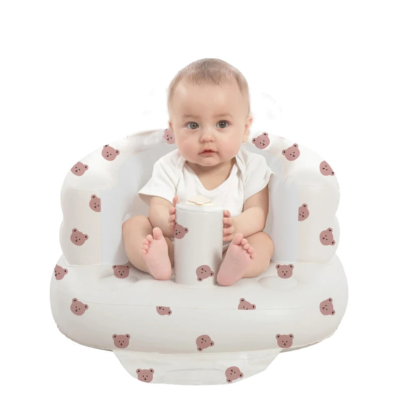 Inflatable Baby Seat with Built-In Pump