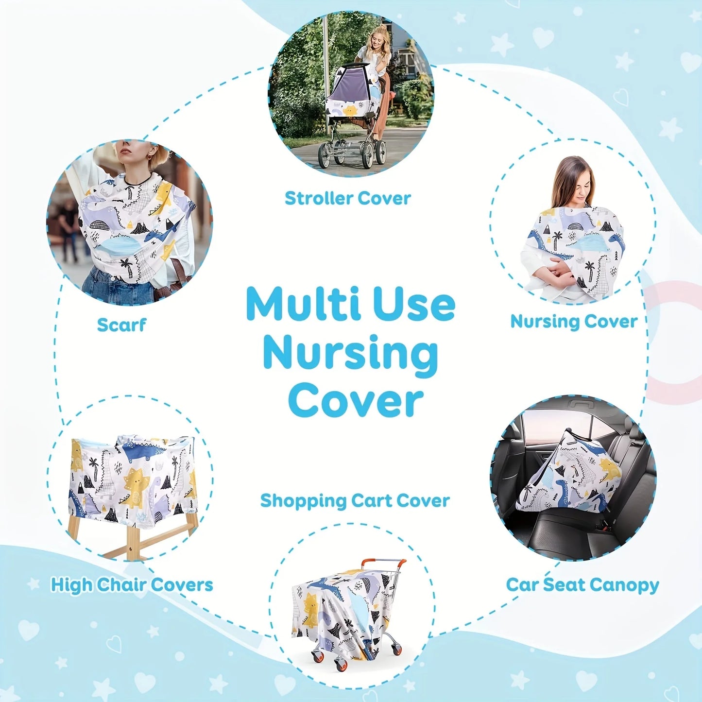 Breathable Baby Car Seat & Nursing Cover