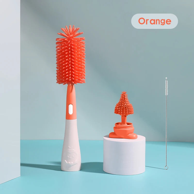 Penguin Silicone Baby Bottle Brush Set