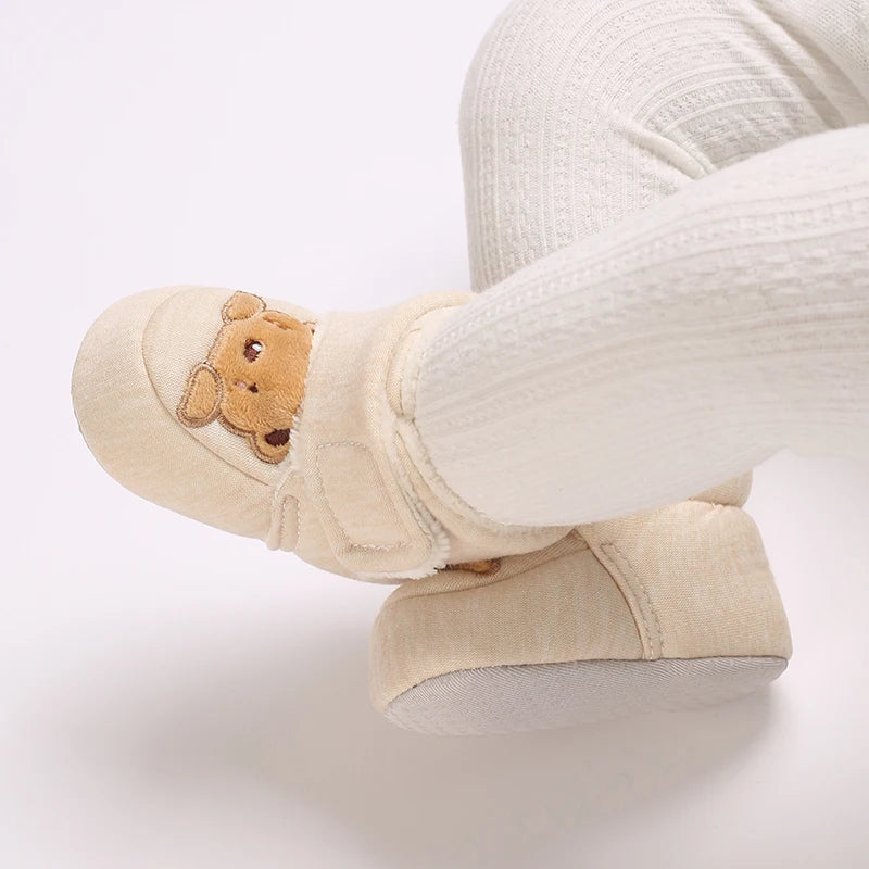 Cute Cartoon Baby First Walker Shoes – Soft Cotton Comfort for Newborns