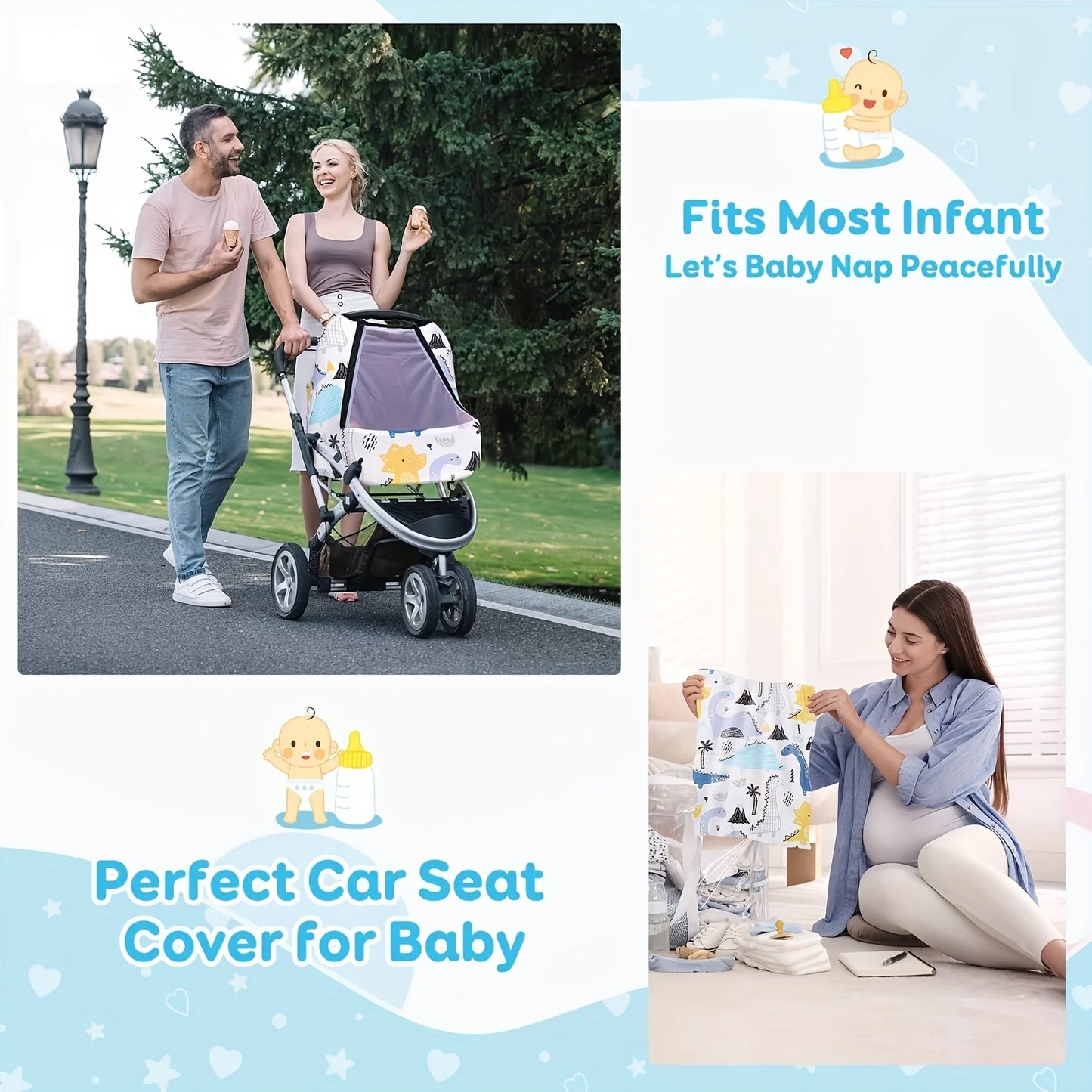 Breathable Baby Car Seat & Nursing Cover