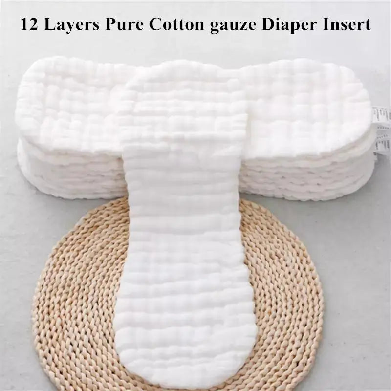 5/10-Pack Pure Cotton Baby Diaper Inserts
