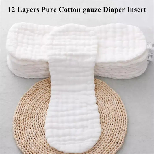 5/10-Pack Pure Cotton Baby Diaper Inserts