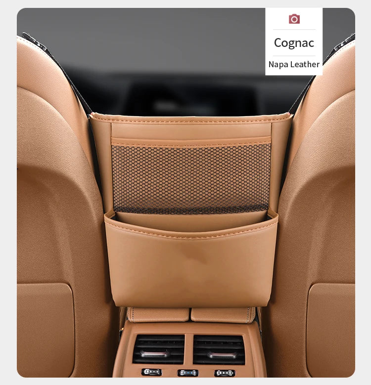 PU Leather Car Seat Organizer
