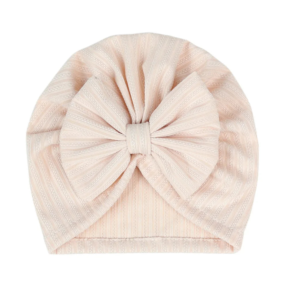 Cute Baby Bow Hat – Soft Turban Beanie for Newborns & Infants