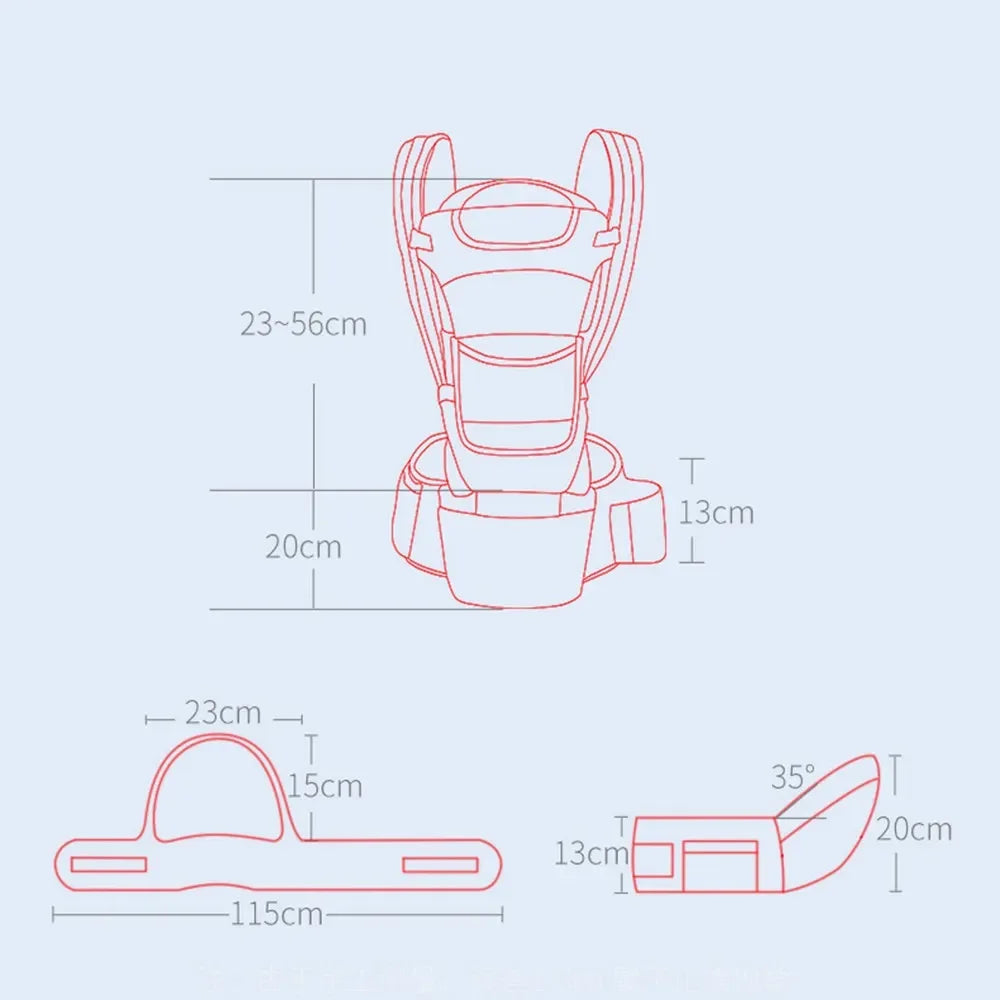 Ergonomic Baby Carrier with Hip Seat