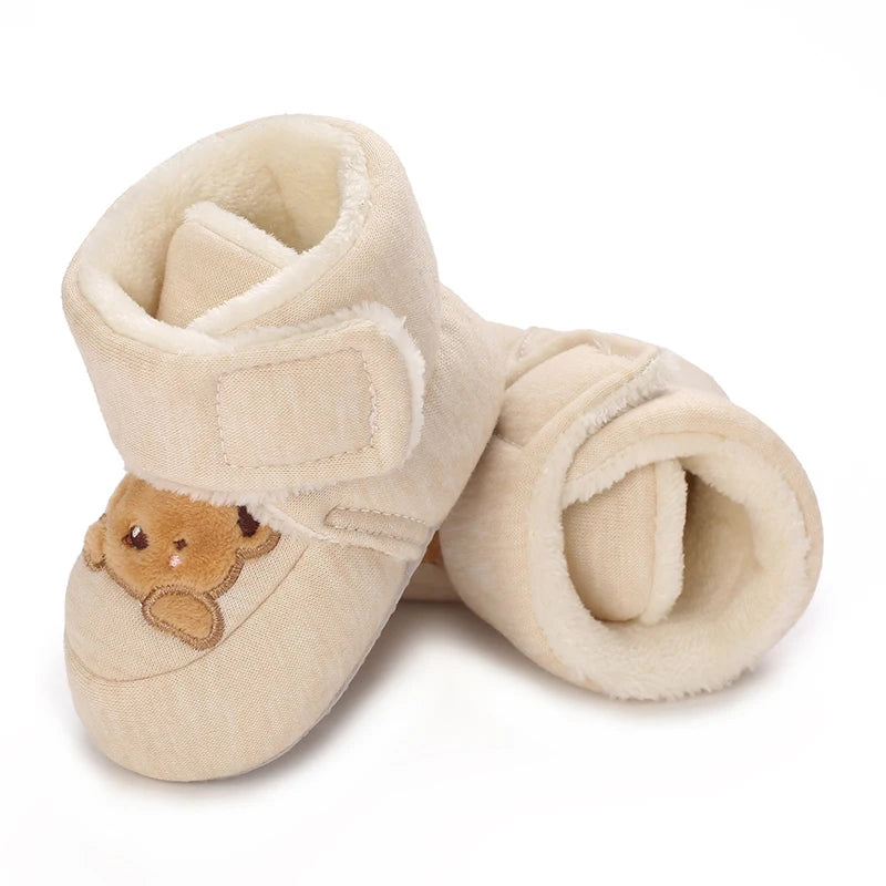 Cute Cartoon Baby First Walker Shoes – Soft Cotton Comfort for Newborns
