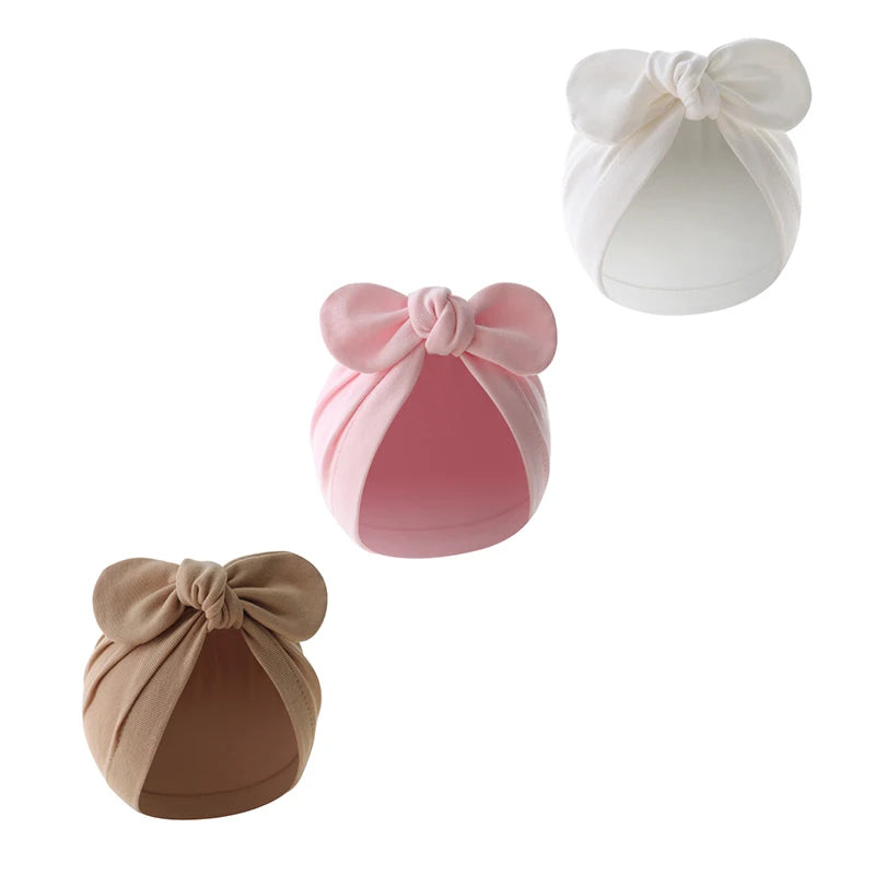 Soft Cotton Baby Turban Hat with Bunny Ears
