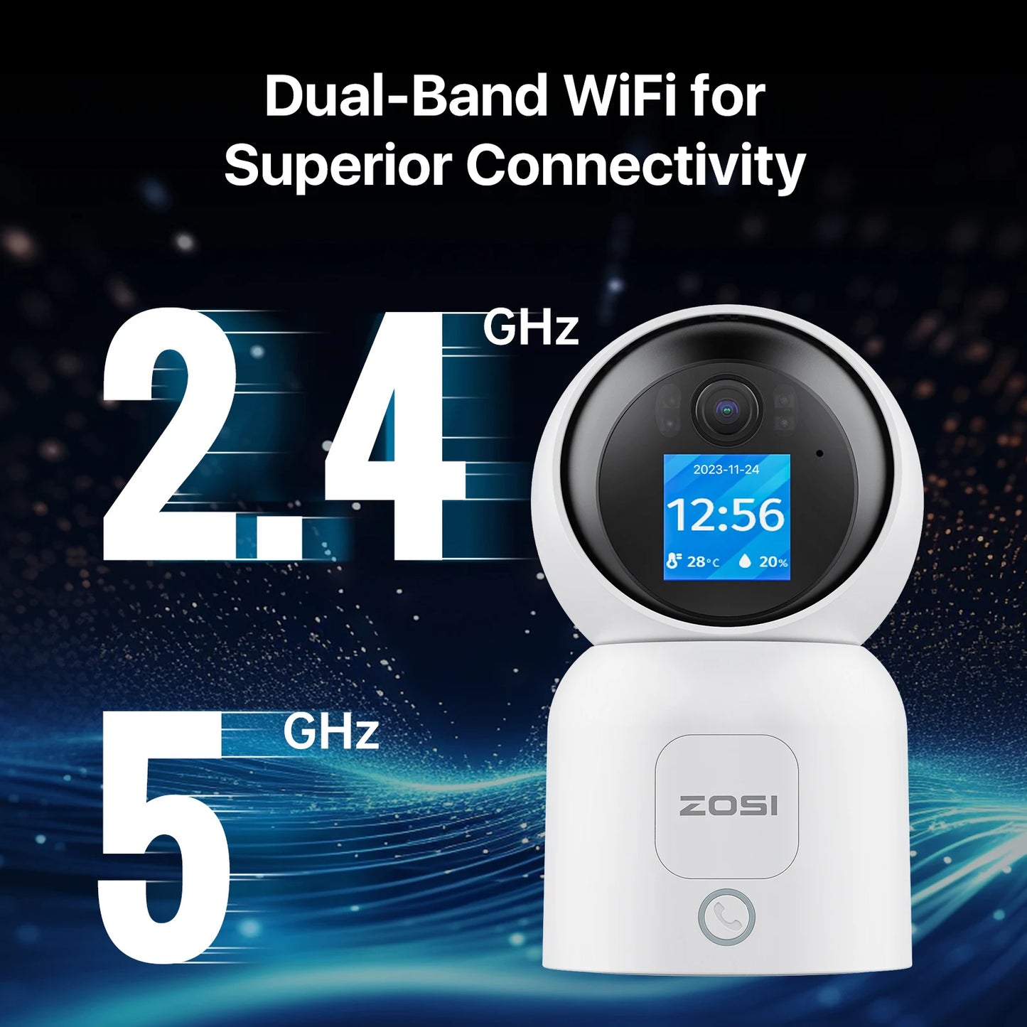 4MP Smart Baby Monitor Camera – Auto Tracking, WiFi, Video Call, Indoor HD