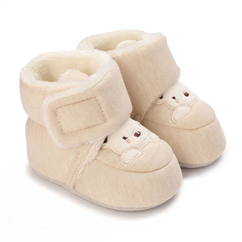 Cute Cartoon Baby First Walker Shoes – Soft Cotton Comfort for Newborns