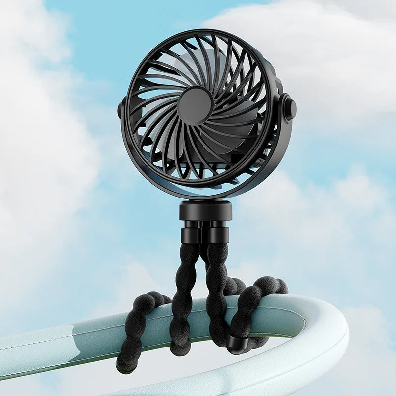 3-Speed Portable Stroller Fan with Light