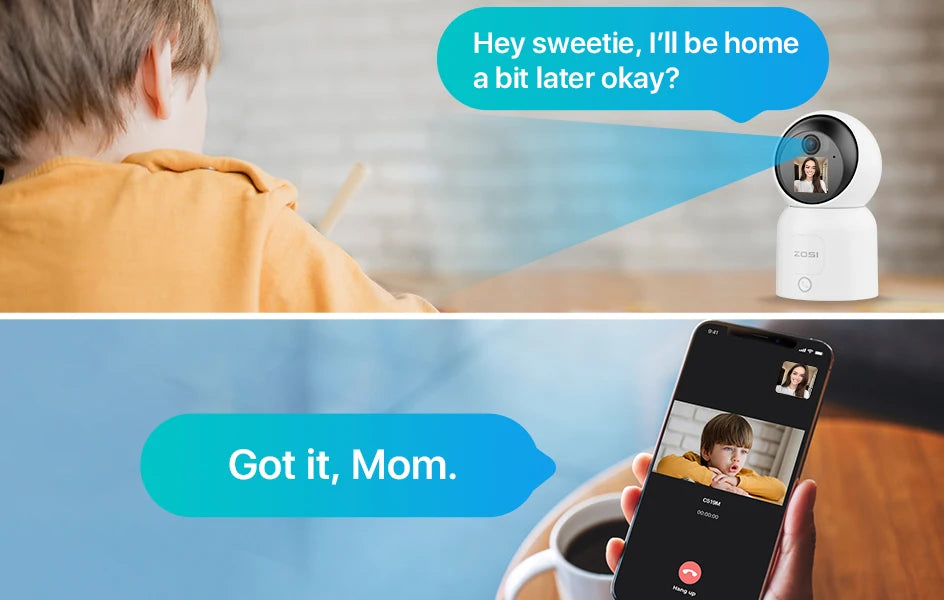 4MP Smart Baby Monitor Camera – Auto Tracking, WiFi, Video Call, Indoor HD