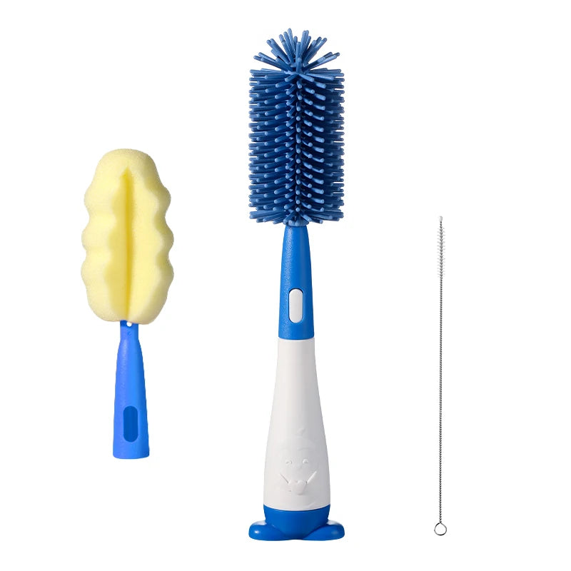 Penguin Silicone Baby Bottle Brush Set