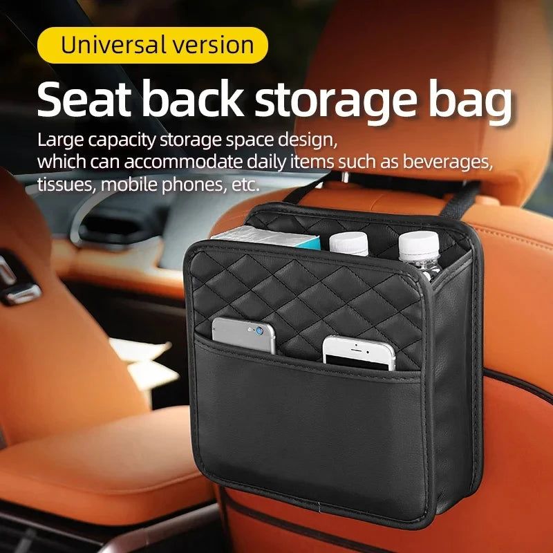 Multifunctional Leather Car Seat Organizer