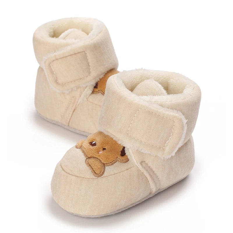 Cute Cartoon Baby First Walker Shoes – Soft Cotton Comfort for Newborns