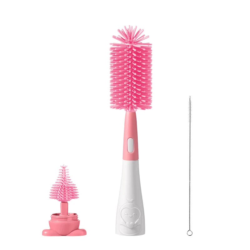 Penguin Silicone Baby Bottle Brush Set