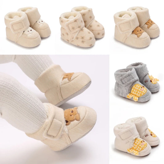 Cute Cartoon Baby First Walker Shoes – Soft Cotton Comfort for Newborns