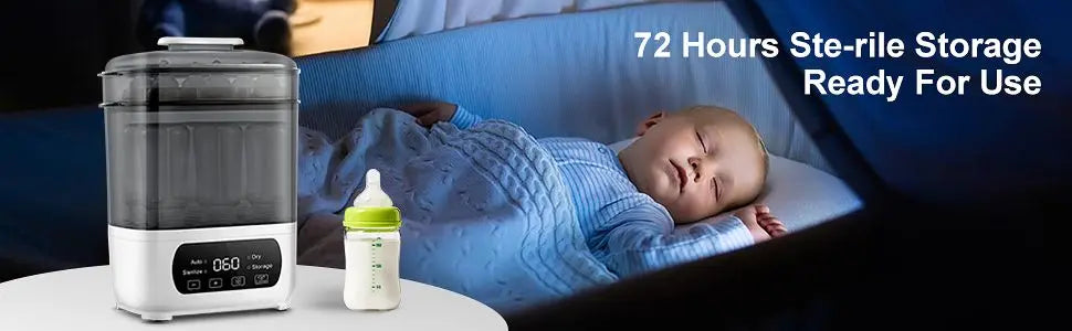 4-in-1 Baby Bottle Sterilizer & Dryer – Steam & LED Control
