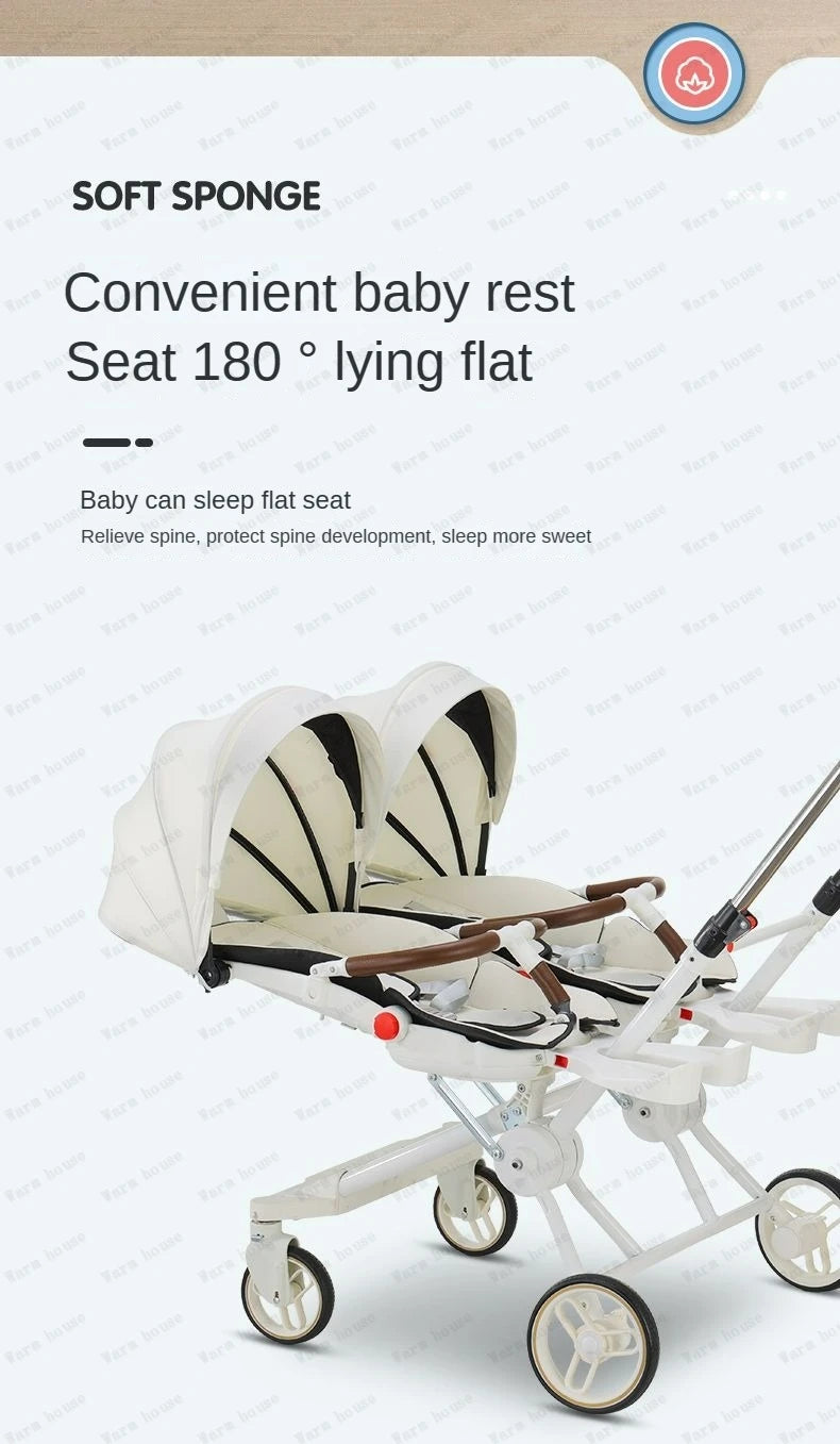 Foldable Twin Baby Stroller