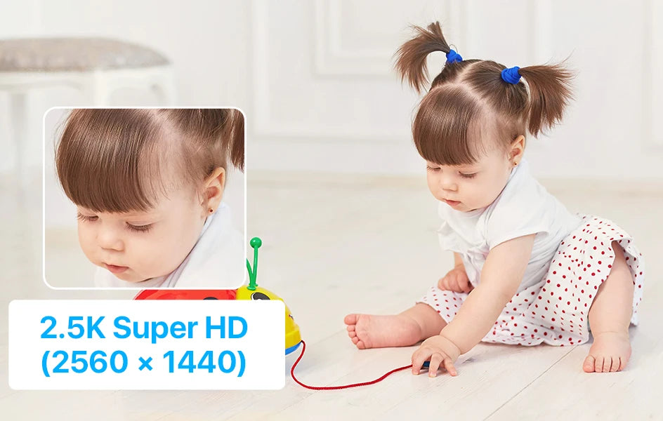 4MP Smart Baby Monitor Camera – Auto Tracking, WiFi, Video Call, Indoor HD