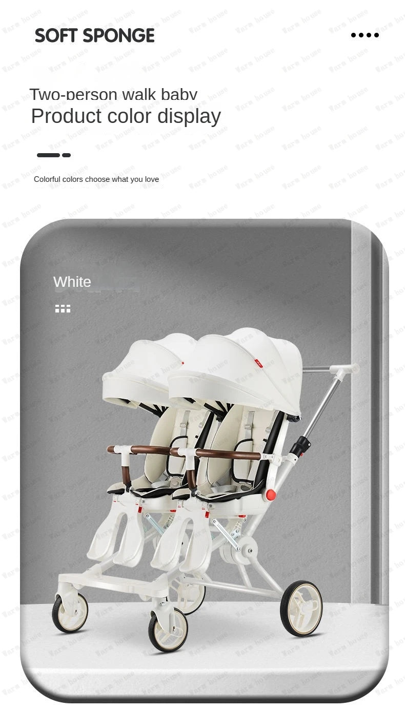 Foldable Twin Baby Stroller