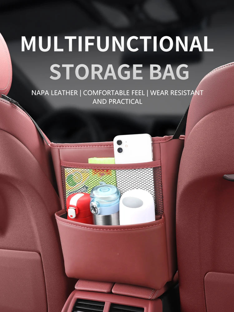 PU Leather Car Seat Organizer