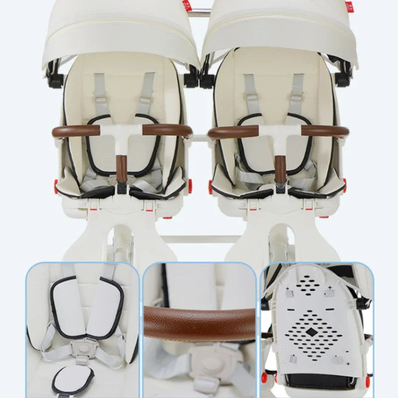 Foldable Twin Baby Stroller