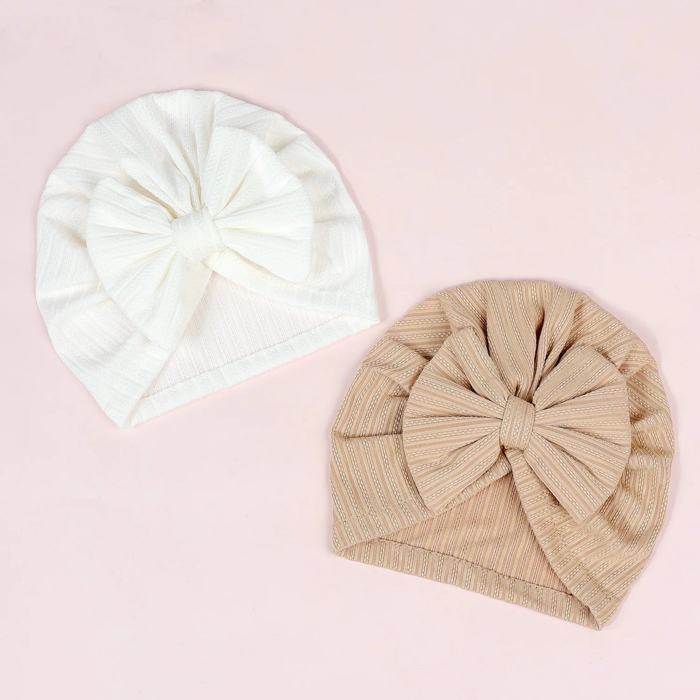 Cute Baby Bow Hat – Soft Turban Beanie for Newborns & Infants