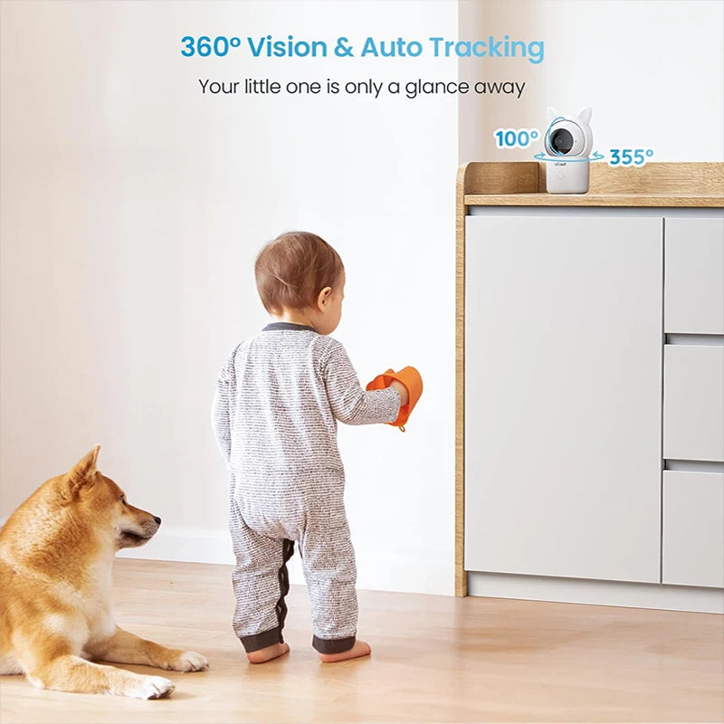 ieGeek 1080P PTZ Baby Monitor with 2 Cameras, 4.3” Screen & App Control