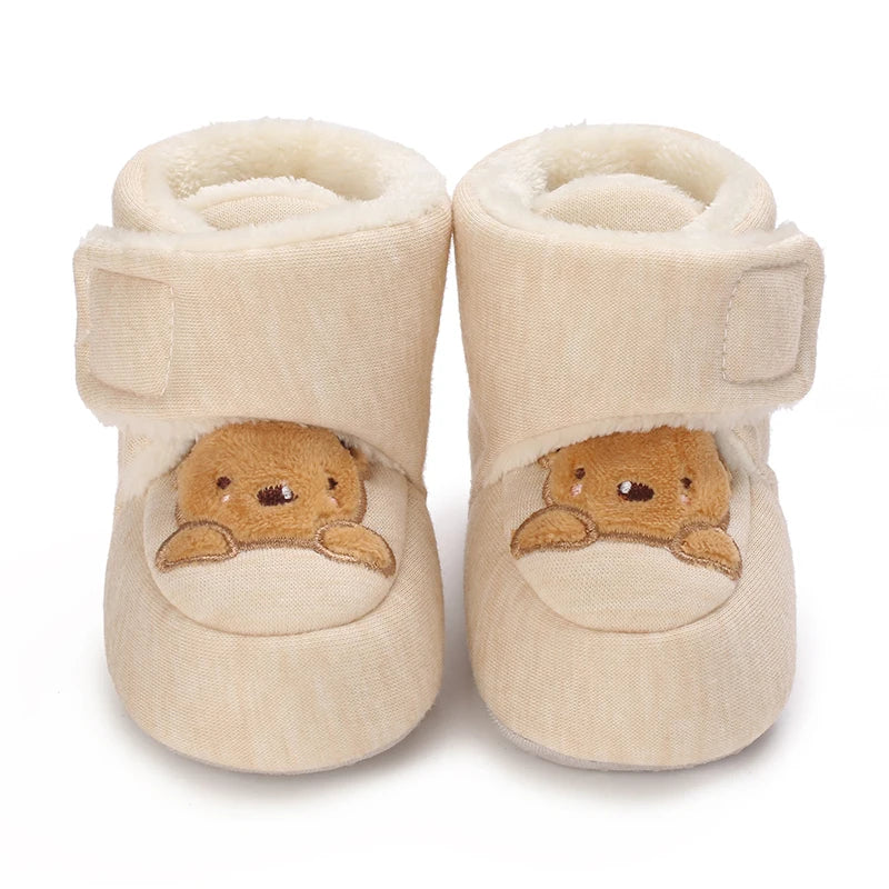 Cute Cartoon Baby First Walker Shoes – Soft Cotton Comfort for Newborns