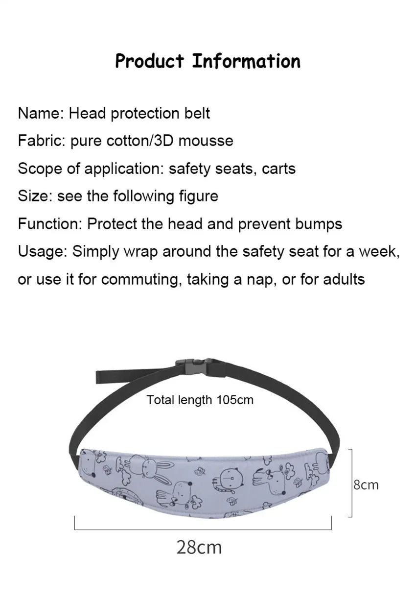 Kids Car Seat Head Support Strap
