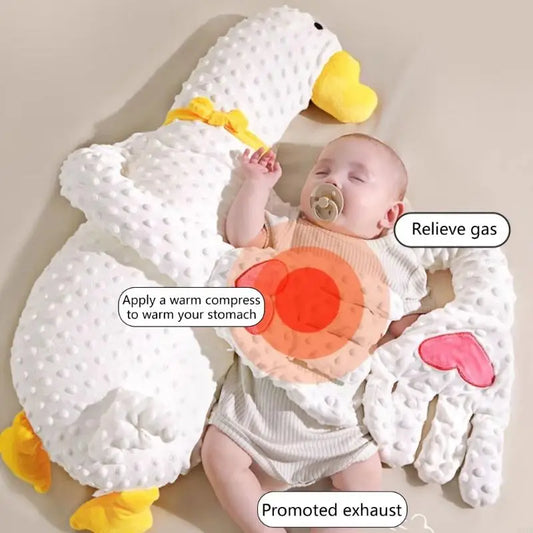 066B Cartoon Baby Exhaust Pillow Toy Soothing Infants Mood without/with Music and Gentle Patting Function for Relaxation