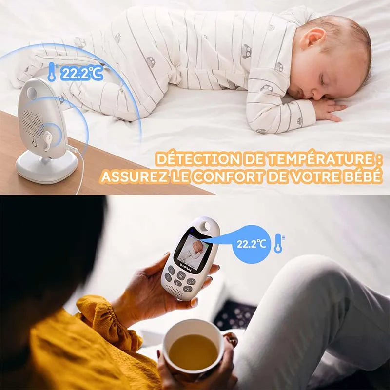 BOIFUN 480P Baby Monitor – Night Vision, Two-Way Audio, Temp Sensor