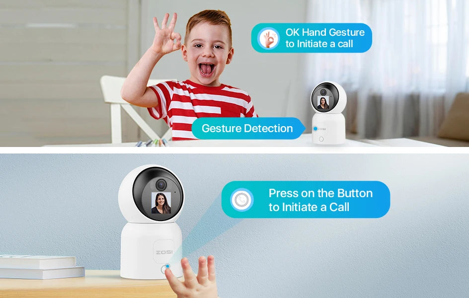 4MP Smart Baby Monitor Camera – Auto Tracking, WiFi, Video Call, Indoor HD