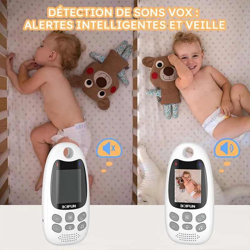 BOIFUN 480P Baby Monitor – Night Vision, Two-Way Audio, Temp Sensor