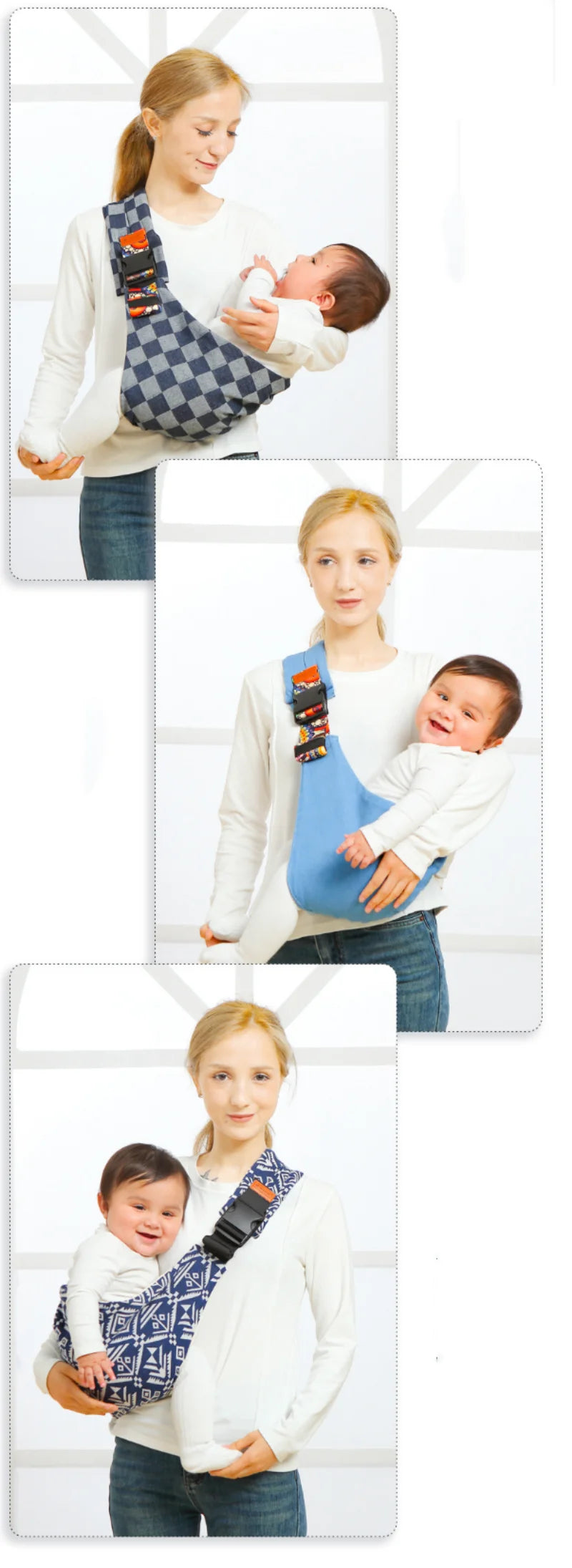 Soft Ring Sling Baby Carrier – Anti-Slip, Lightweight & Multifunctional