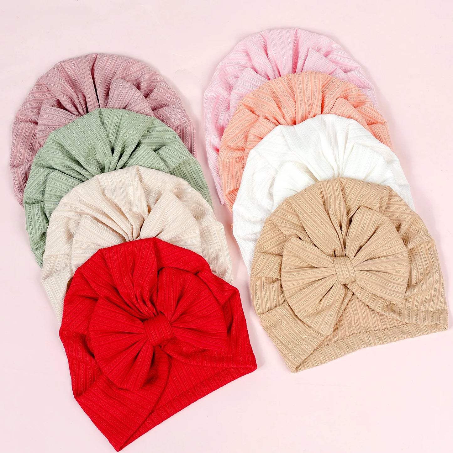 Cute Baby Bow Hat – Soft Turban Beanie for Newborns & Infants