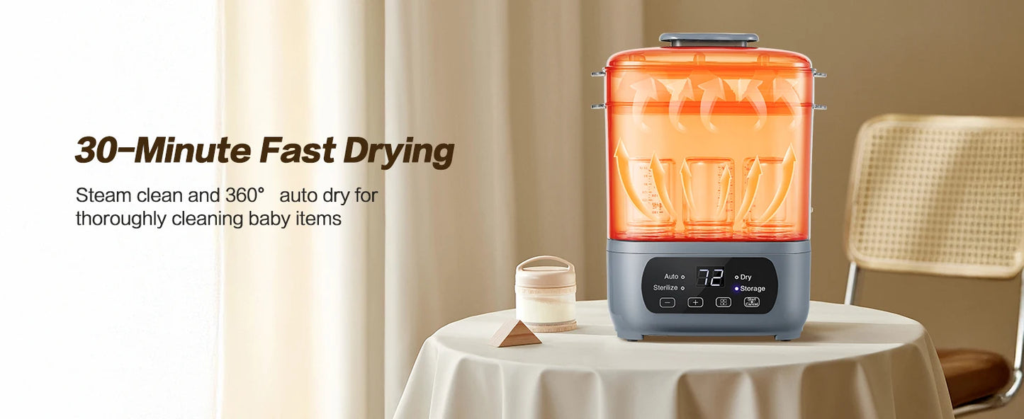 4-in-1 Bottle Sterilizer – Fast Dry & 72H Storage