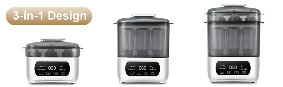 4-in-1 Baby Bottle Sterilizer & Dryer – Steam & LED Control