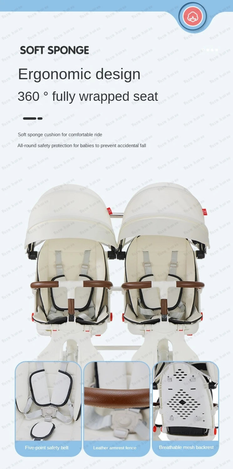 Foldable Twin Baby Stroller